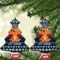Peace Love And Dog Christmas Ceramic Ornament Xmas Holiday Patterns - Wonder Print Shop