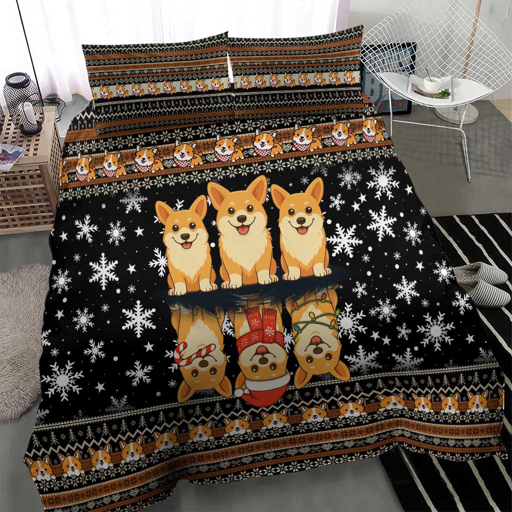 Pembroke Welsh Corgi Dog Christmas Bedding Set Xmas Holiday Patterns - Wonder Print Shop