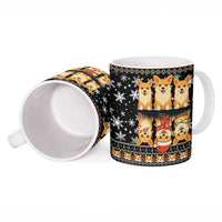 Pembroke Welsh Corgi Dog Christmas Ceramic Mug Xmas Holiday Patterns - Wonder Print Shop
