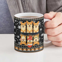 Pembroke Welsh Corgi Dog Christmas Ceramic Mug Xmas Holiday Patterns - Wonder Print Shop