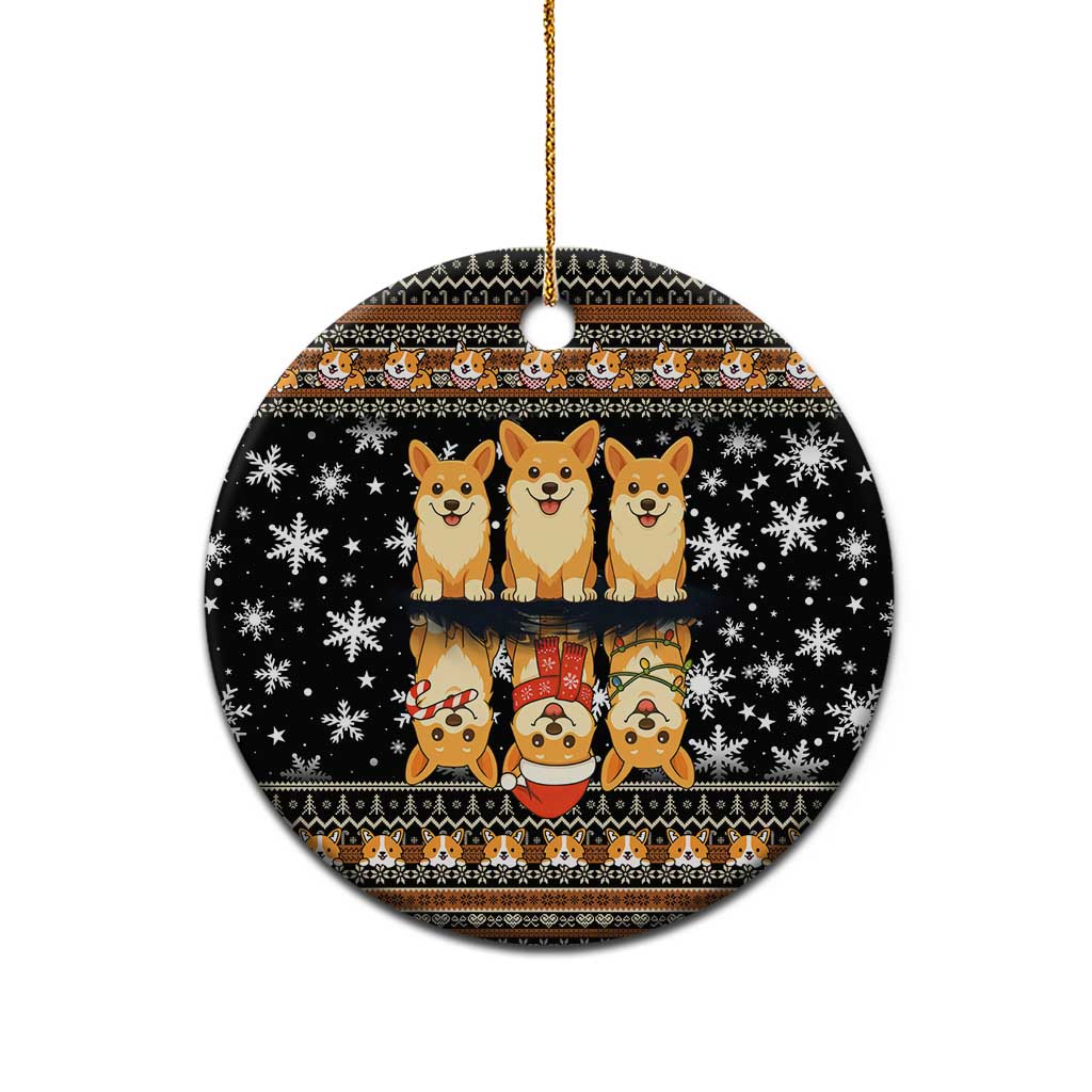 Pembroke Welsh Corgi Dog Christmas Ceramic Ornament Xmas Holiday Patterns - Wonder Print Shop