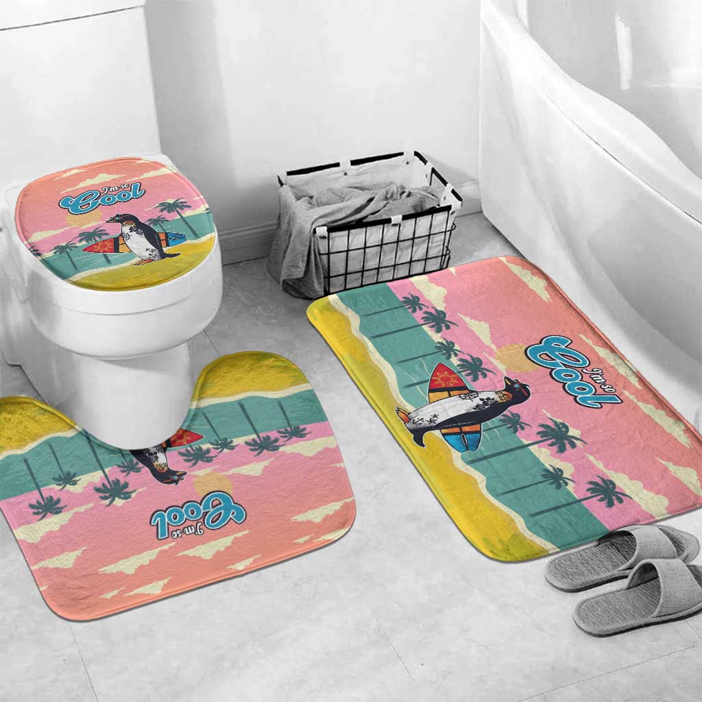 Penguin Im So Cool Christmas Bathroom Set Xmas Holiday Patterns - Wonder Print Shop