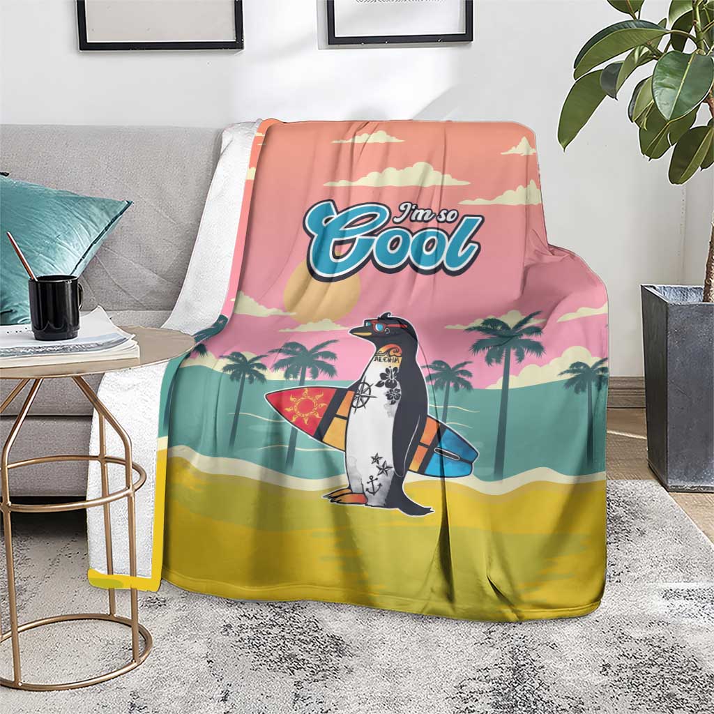 Penguin Im So Cool Christmas Blanket Xmas Holiday Patterns - Wonder Print Shop