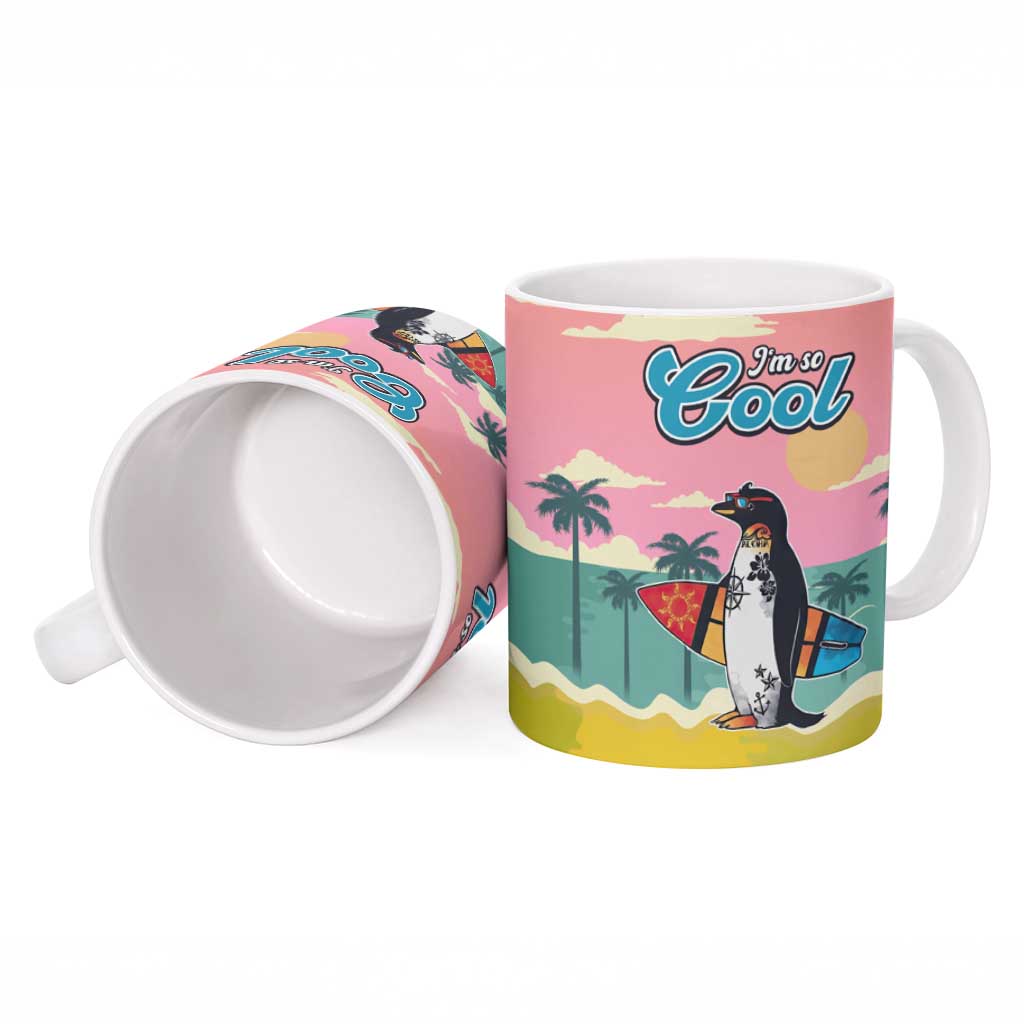 Penguin Im So Cool Christmas Ceramic Mug Xmas Holiday Patterns - Wonder Print Shop