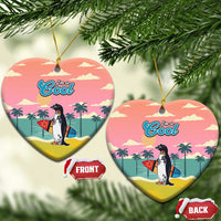 Penguin Im So Cool Christmas Ceramic Ornament Xmas Holiday Patterns - Wonder Print Shop