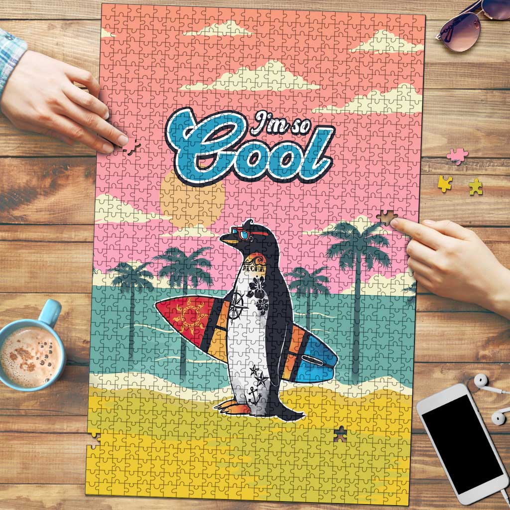 Penguin Im So Cool Christmas Puzzle Xmas Holiday Patterns - Wonder Print Shop