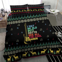 Christmas Vintage Guitar Bedding Set Xmas Holiday Patterns - Wonder Print Shop