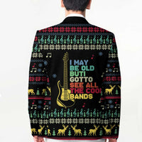 Christmas Vintage Guitar Blazer Xmas Holiday Patterns - Wonder Print Shop