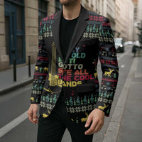 Christmas Vintage Guitar Blazer Xmas Holiday Patterns - Wonder Print Shop
