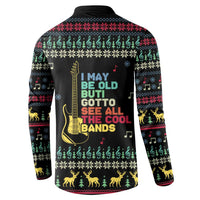 Christmas Vintage Guitar Button Sweatshirt Xmas Holiday Patterns - Wonder Print Shop