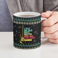 Christmas Vintage Guitar Ceramic Mug Xmas Holiday Patterns - Wonder Print Shop