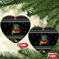 Christmas Vintage Guitar Ceramic Ornament Xmas Holiday Patterns - Wonder Print Shop