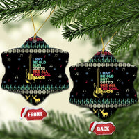 Christmas Vintage Guitar Ceramic Ornament Xmas Holiday Patterns - Wonder Print Shop