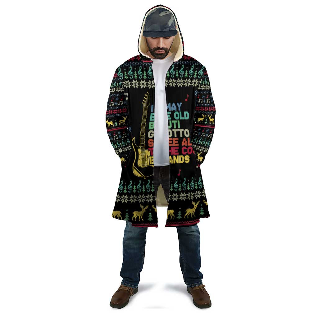 Christmas Vintage Guitar Cloak Xmas Holiday Patterns - Wonder Print Shop