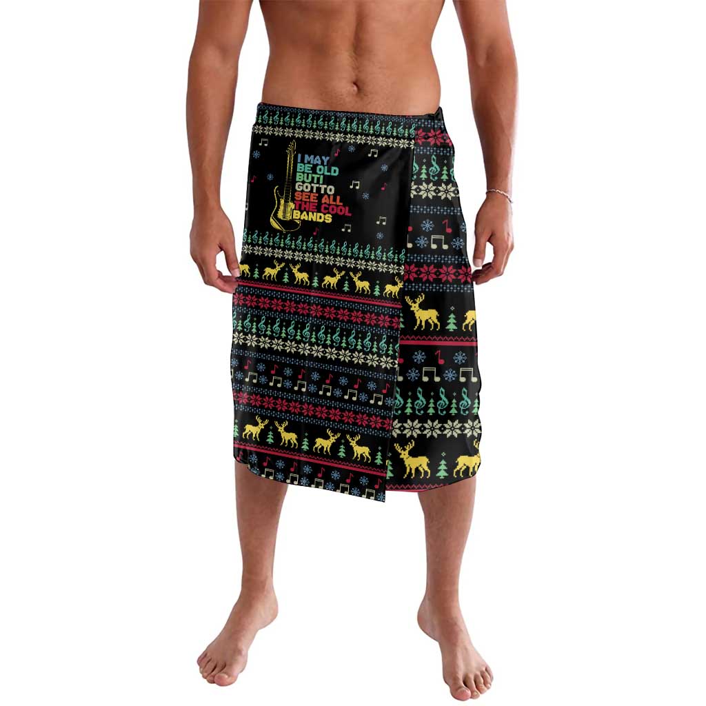 Christmas Vintage Guitar Lavalava Xmas Holiday Patterns - Wonder Print Shop