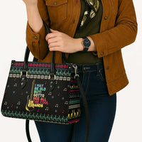 Christmas Vintage Guitar Leather Bag Xmas Holiday Patterns - Wonder Print Shop