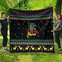 Christmas Vintage Guitar Quilt Xmas Holiday Patterns - Wonder Print Shop