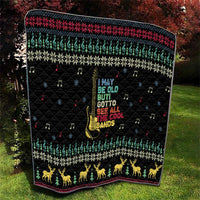 Christmas Vintage Guitar Quilt Xmas Holiday Patterns - Wonder Print Shop