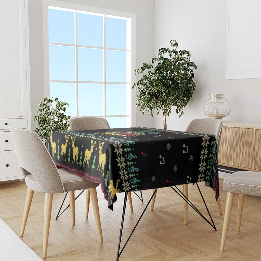Christmas Vintage Guitar Tablecloth Xmas Holiday Patterns - Wonder Print Shop