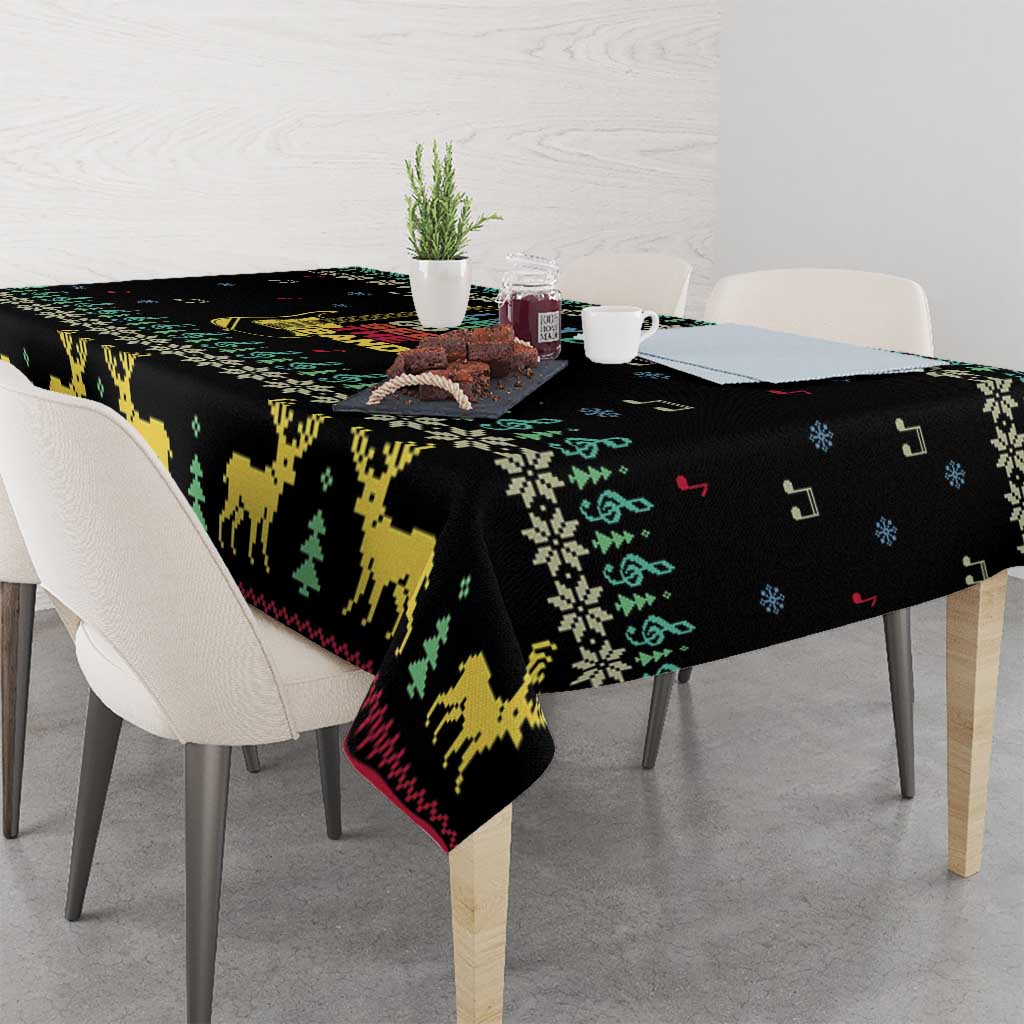 Christmas Vintage Guitar Tablecloth Xmas Holiday Patterns - Wonder Print Shop