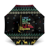 Christmas Vintage Guitar Umbrella Xmas Holiday Patterns - Wonder Print Shop
