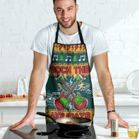 Rock The Holidays Guitar Christmas Apron Xmas Holiday Patterns - Wonder Print Shop