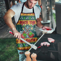Rock The Holidays Guitar Christmas Apron Xmas Holiday Patterns - Wonder Print Shop