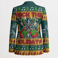 Rock The Holidays Guitar Christmas Blazer Xmas Holiday Patterns - Wonder Print Shop