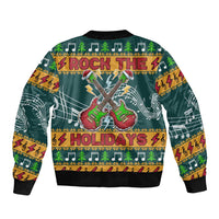 Rock The Holidays Guitar Christmas Bomber Jacket Xmas Holiday Patterns - Wonder Print Shop