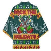 Rock The Holidays Guitar Christmas Kimono Xmas Holiday Patterns - Wonder Print Shop