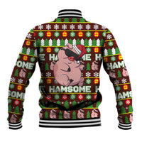Hamsome Cute Pig Christmas Baseball Jacket Xmas Holiday Patterns - Wonder Print Shop