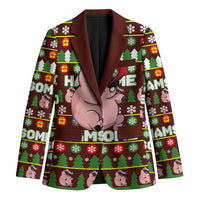 Hamsome Cute Pig Christmas Blazer Xmas Holiday Patterns - Wonder Print Shop