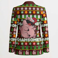 Hamsome Cute Pig Christmas Blazer Xmas Holiday Patterns - Wonder Print Shop