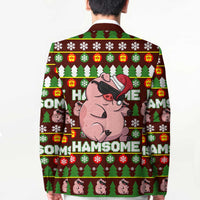 Hamsome Cute Pig Christmas Blazer Xmas Holiday Patterns - Wonder Print Shop