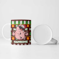 Hamsome Cute Pig Christmas Ceramic Mug Xmas Holiday Patterns - Wonder Print Shop