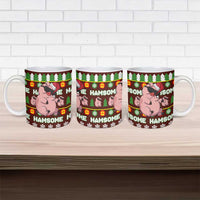 Hamsome Cute Pig Christmas Ceramic Mug Xmas Holiday Patterns - Wonder Print Shop