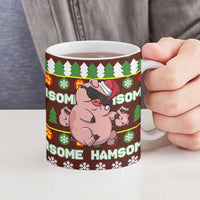 Hamsome Cute Pig Christmas Ceramic Mug Xmas Holiday Patterns - Wonder Print Shop