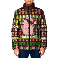 Hamsome Cute Pig Christmas Padded Jacket Xmas Holiday Patterns - Wonder Print Shop