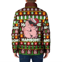 Hamsome Cute Pig Christmas Padded Jacket Xmas Holiday Patterns - Wonder Print Shop