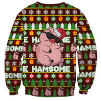 Hamsome Cute Pig Christmas Sweatshirt Xmas Holiday Patterns - Wonder Print Shop