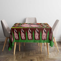 Hamsome Cute Pig Christmas Tablecloth Xmas Holiday Patterns - Wonder Print Shop