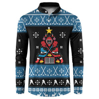 Happy Hockeyday Christmas Button Sweatshirt Xmas Holiday Patterns - Wonder Print Shop