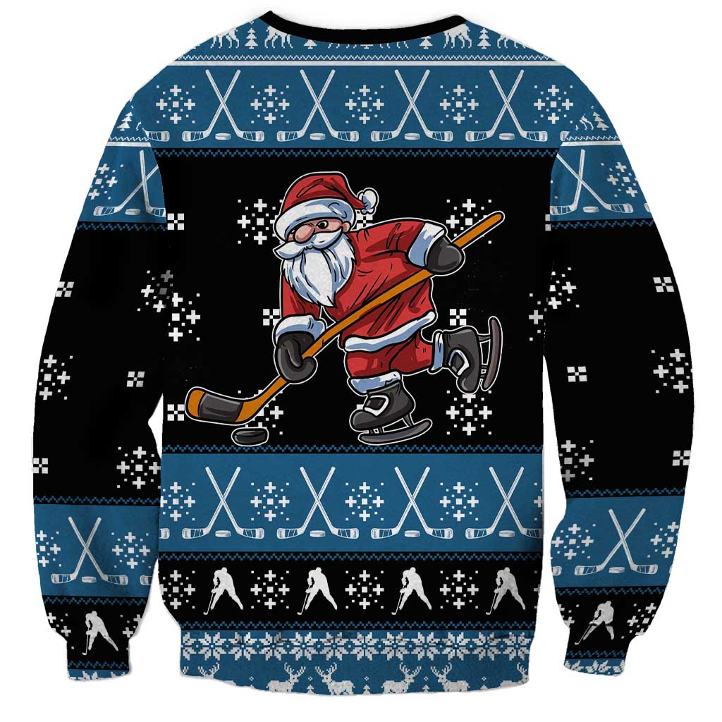 Happy Hockeyday Christmas Sweatshirt Xmas Holiday Patterns - Wonder Print Shop