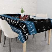 Happy Hockeyday Christmas Tablecloth Xmas Holiday Patterns - Wonder Print Shop