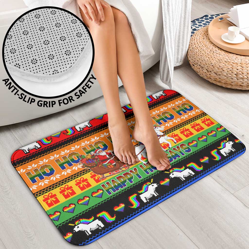 Happy Holigays Christmas Bathroom Set Xmas Holiday Patterns - Wonder Print Shop