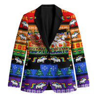 Happy Holigays Christmas Blazer Xmas Holiday Patterns - Wonder Print Shop