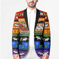 Happy Holigays Christmas Blazer Xmas Holiday Patterns - Wonder Print Shop