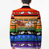 Happy Holigays Christmas Blazer Xmas Holiday Patterns - Wonder Print Shop