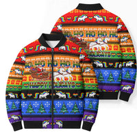 Happy Holigays Christmas Bomber Puffer Jacket Xmas Holiday Patterns - Wonder Print Shop
