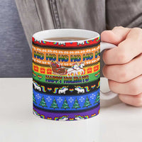 Happy Holigays Christmas Ceramic Mug Xmas Holiday Patterns - Wonder Print Shop